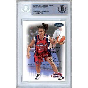 Jennifer Rizzotti Comets Autographed 2000 Dominion WNBA Basketball Card Beckett